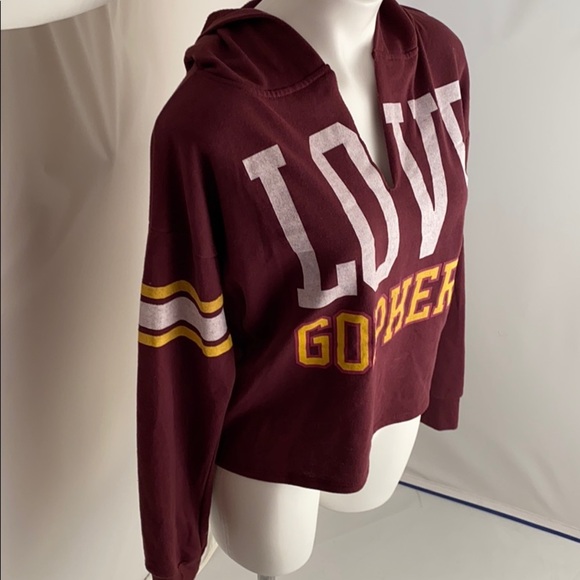 Minnesota Gophers burgundy soft v-neck hoodie XL - Picture 2 of 7